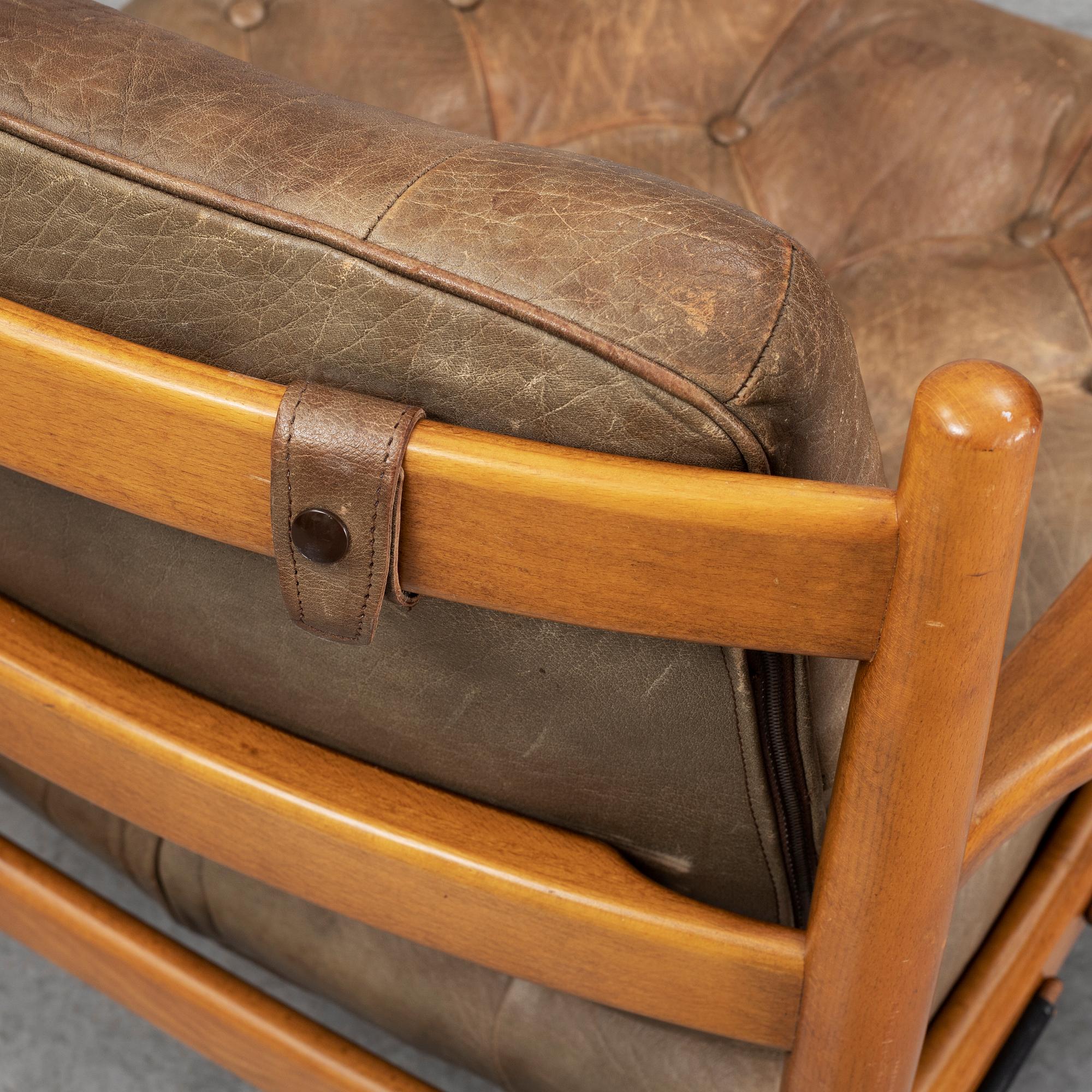 A pair of 'Läckö' easy chairs by Ingemar Thillmark, OPE.