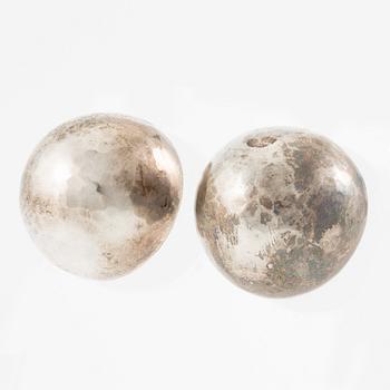Lars Arby, four pairs of earrings, silver, Gothenburg including 1963 and 1969.