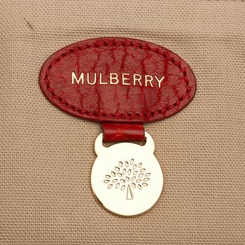 MULBERRY, a poppy red leather 'Alexa' bag.