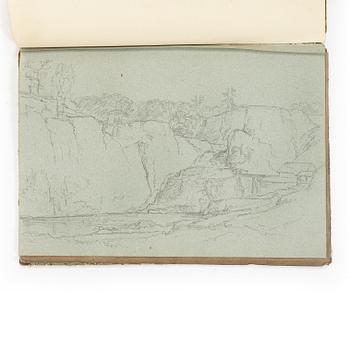Carl Johan Fahlcrantz, Sketchbook with 28 topographical pencil drawings.