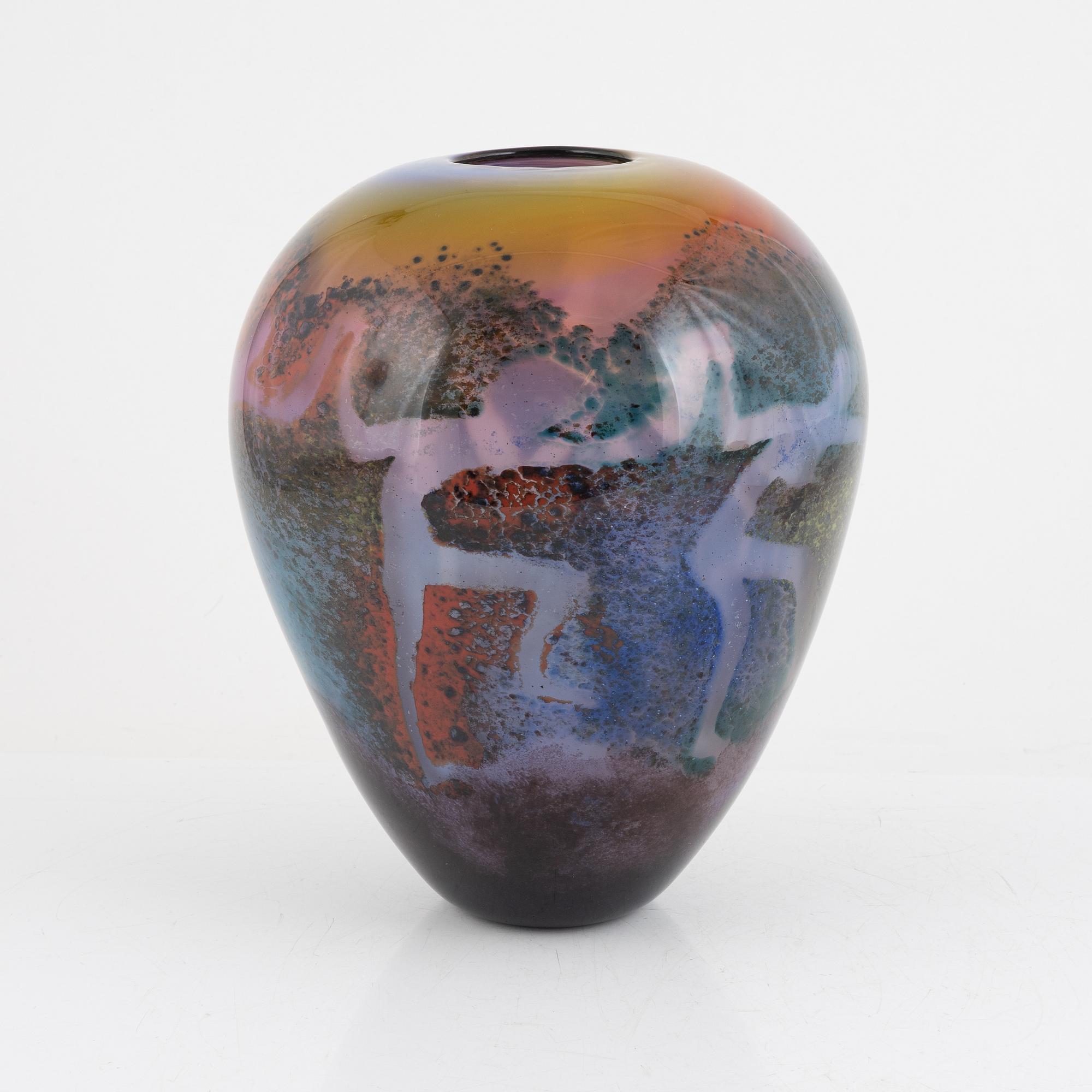 Sven-Åke Carlsson, vase, glass, Transjö.