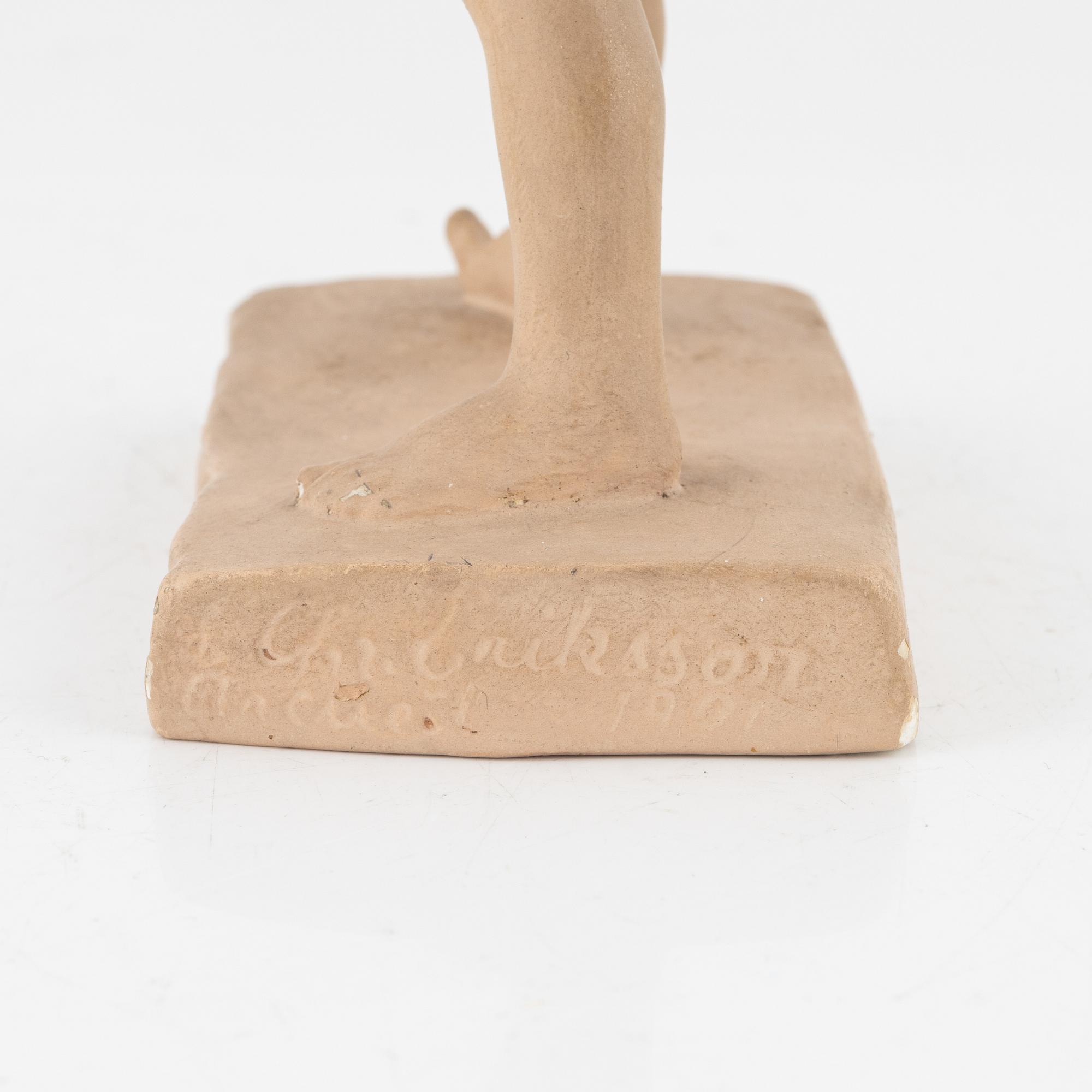 Christian Eriksson, a plaster sculpture, signed.