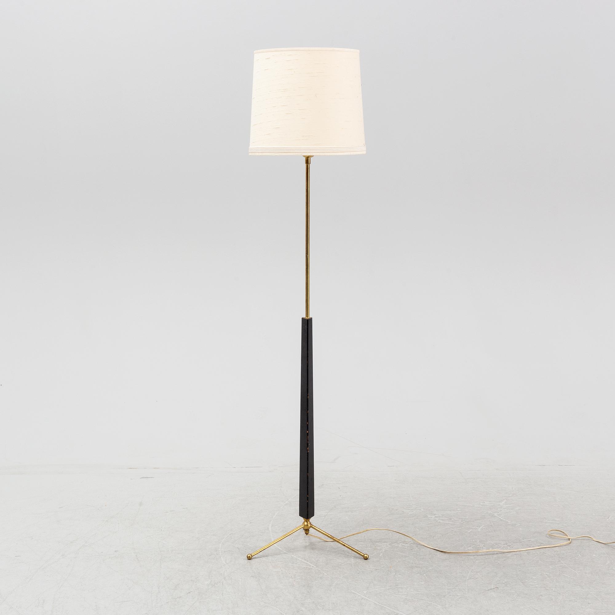 A brass floor lamp from E. Hansson & Co., Malmö, 1950's.