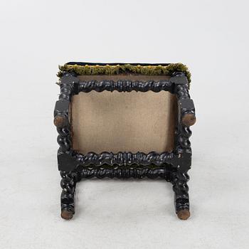 A Swedish baroque stool, circa 1700.