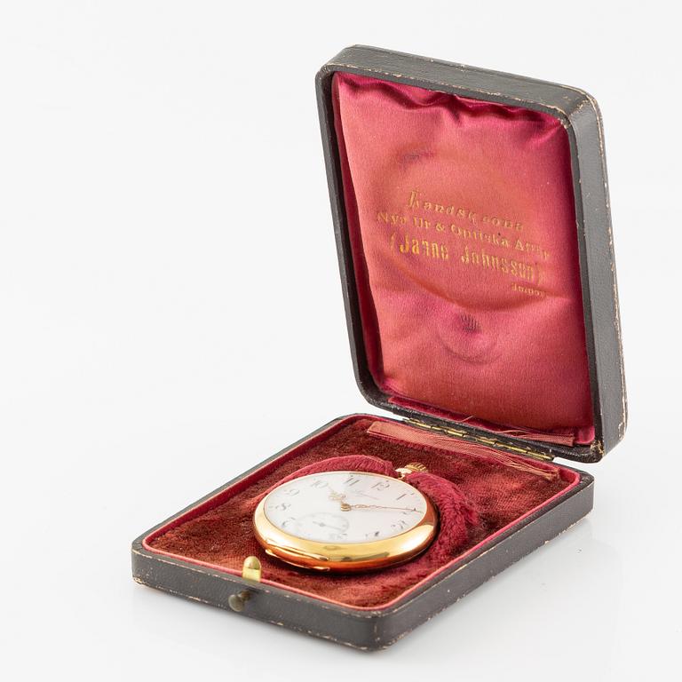 Longines, fickur, 18K guld, 49 mm.