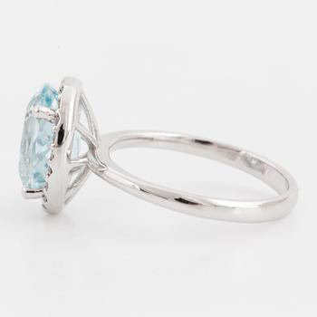 Aquamarine and diamond ring.