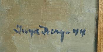 YNGVE BERG, olja på pannå, signerad och daterad -44.