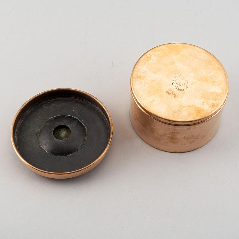 A 1920's/30's bronze tobacco box from Nils Johan.