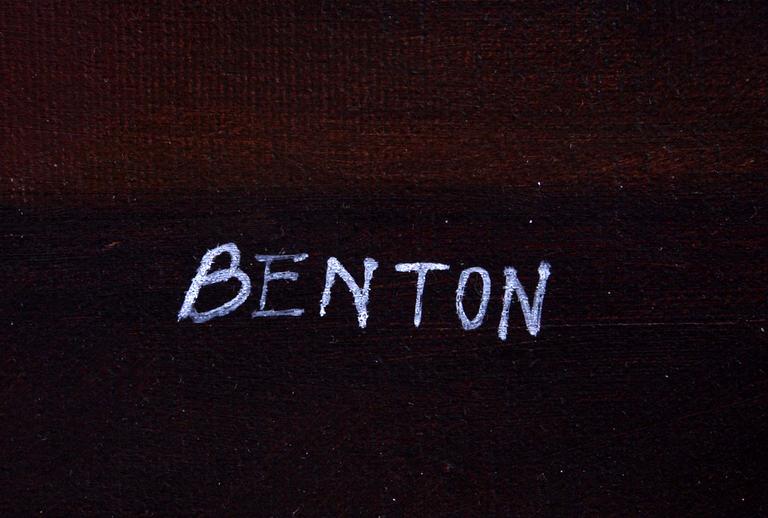 OKÄND KONSTNÄR, olja på duk,  bär sign Benton.