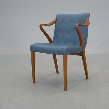 KARMSTOL, "Modell 1522" Axel Larsson, Bodafors, etikettsmärkt.