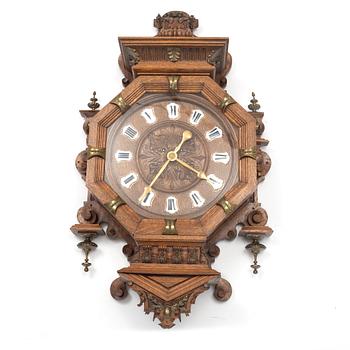 A late 19th century wall clock.