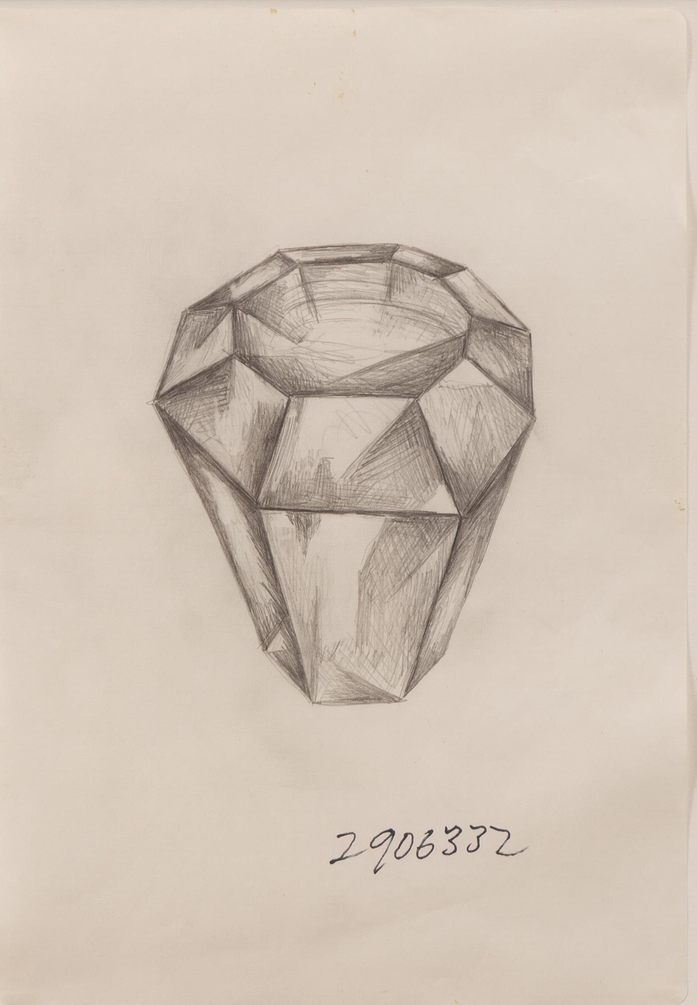 Jonathan Borofsky, "Teckning vid 2 906 332/ I dreamed I saw a red Ruby".