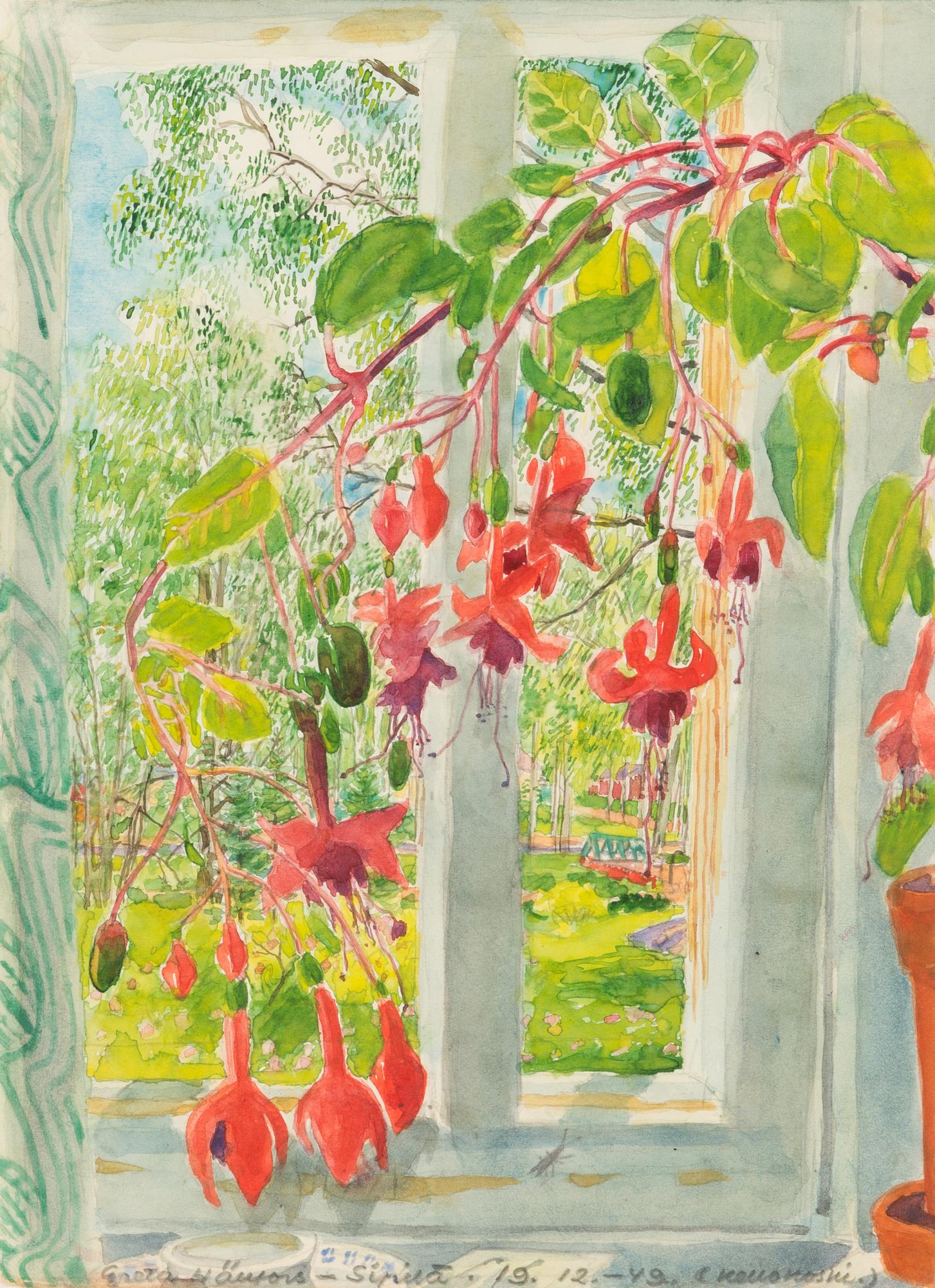 Greta Hällfors-Sipilä, The plant at the window.