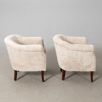 Fåtöljer, ett par, Swedish Modern, 1940-tal.