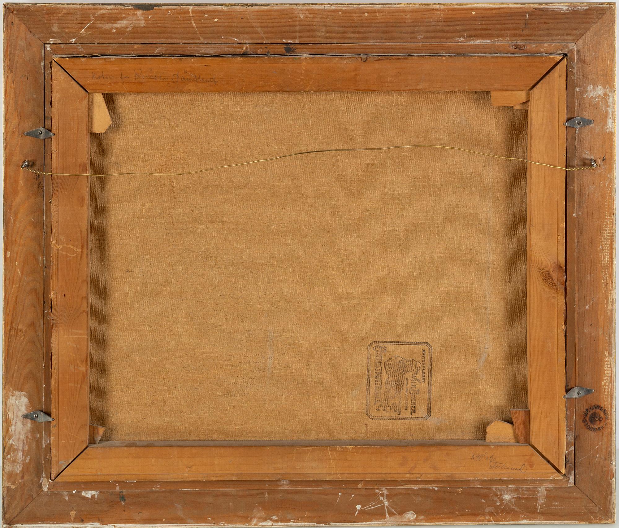 KARL ÖRBO, oil on canvas, signed and dated -16.