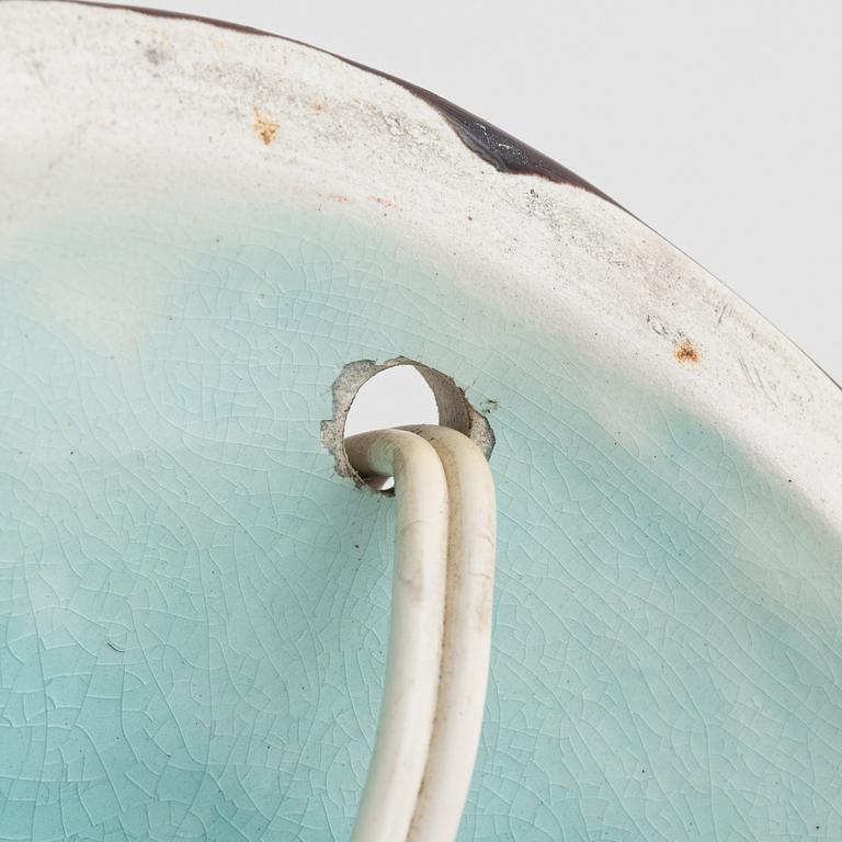 Rörstrand, bordslampa, majolika omkring år 1900.