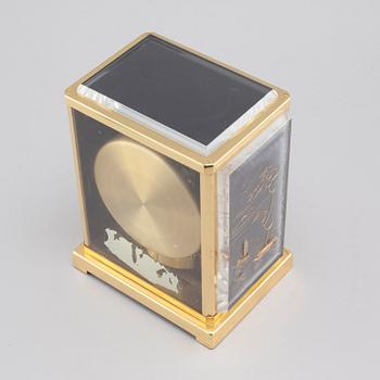 JAEGER-LE COULTRE, Atmos, "Black Chinoiserie Marina", table clock, approx 1960.