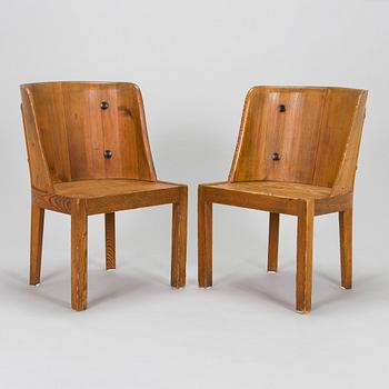 Axel Einar Hjorth, Two 1930s 'Lovö' chairs for Nordiska Kompaniet.