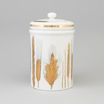 FORNASETTI, burk med lock, flintgods, Milano, Italien.