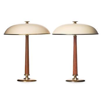 236. Erik Tidstrand, or Bertil Brisborg (Sweden, 1910-1993), a pair of table lamps, model "30246", Nordiska Kompaniet 1940s.
