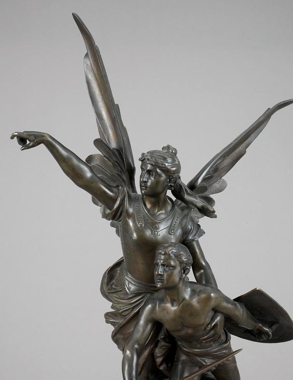 EDOUARD DROUOT, brunpatinerad brons, sign E. Drouot.