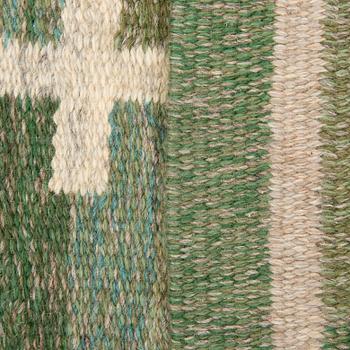 A CARPET, flat weave, ca 262,5 x 177 cm, signed CD (Carl Dangel).