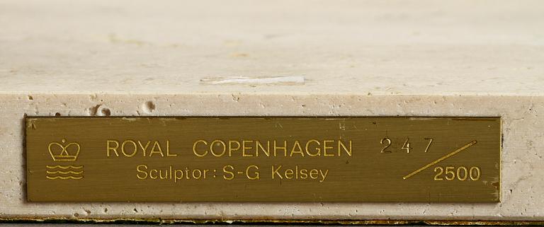 STERETT-GITTINGS KELSEY, skulptur, brons, Royal Copenhagen, sign Kelsey samt nr 247/2500.