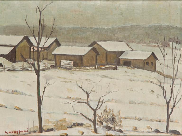 Väinö Kamppuri, Vinterlandskap.