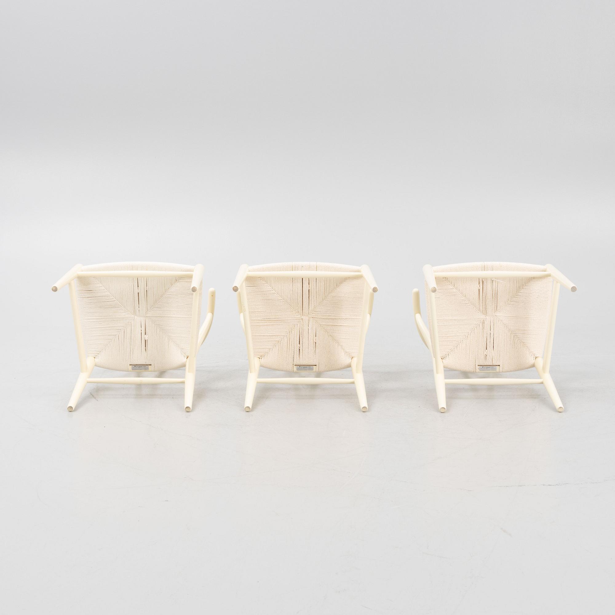 Hans J. Wegner, stolar, 6 st, modell CH24, "Y-stolen, Carl Hansen & Son, Danmark.