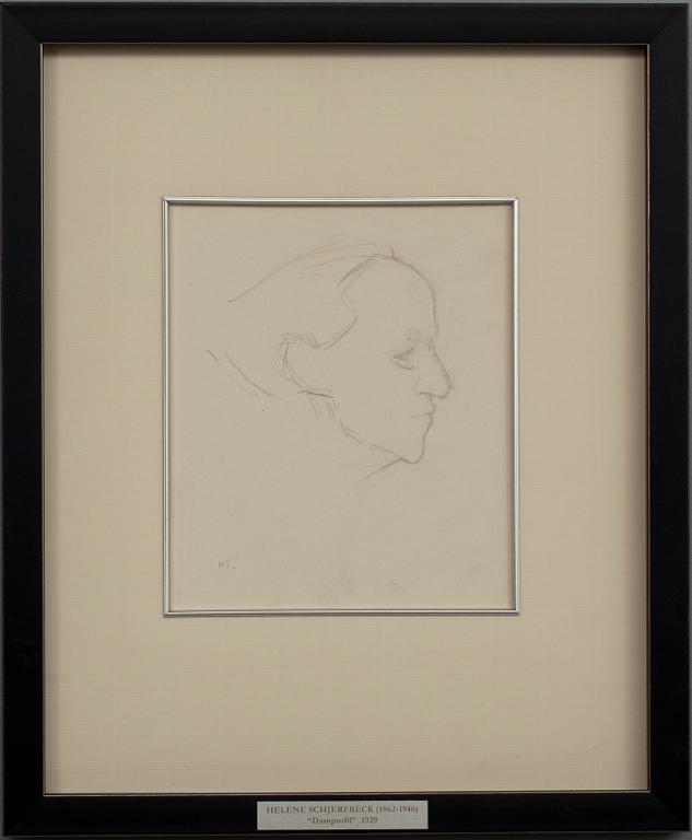 HELENE SCHJERFBECK, teckning, signerad.