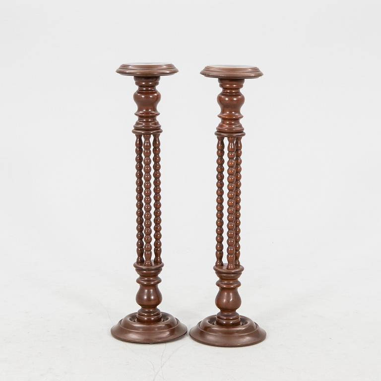 Pedestals, a pair from the latter half of the 20th century.