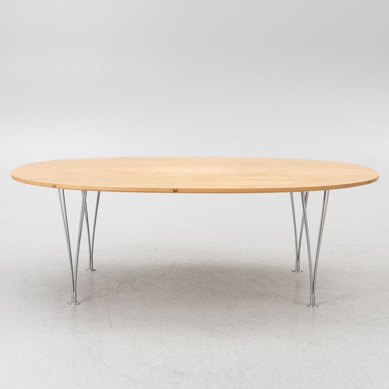 Bruno Mathsson & Piet Hein, coffee table, "Superellipse", Fritz Hansen, Denmark.