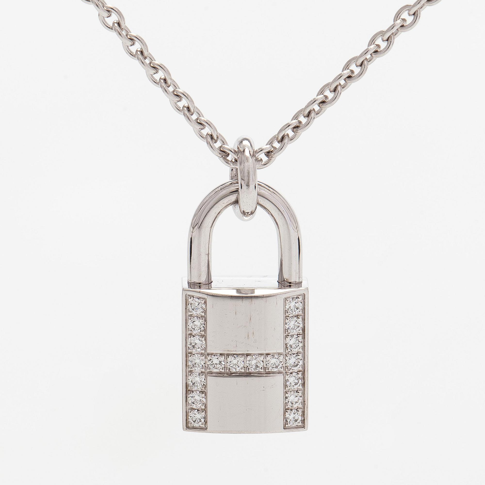 Hermès, halsband, "Kelly Cadenas", 18K vitguld och diamanter.