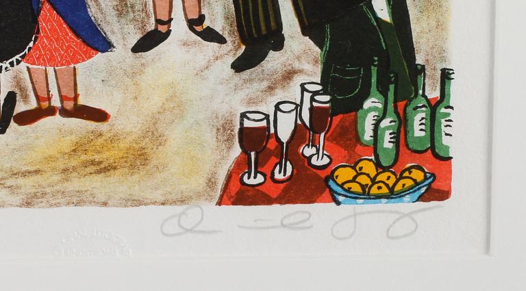 MARIKA LANG, färglitografi, signerad och numrerad 242/290.