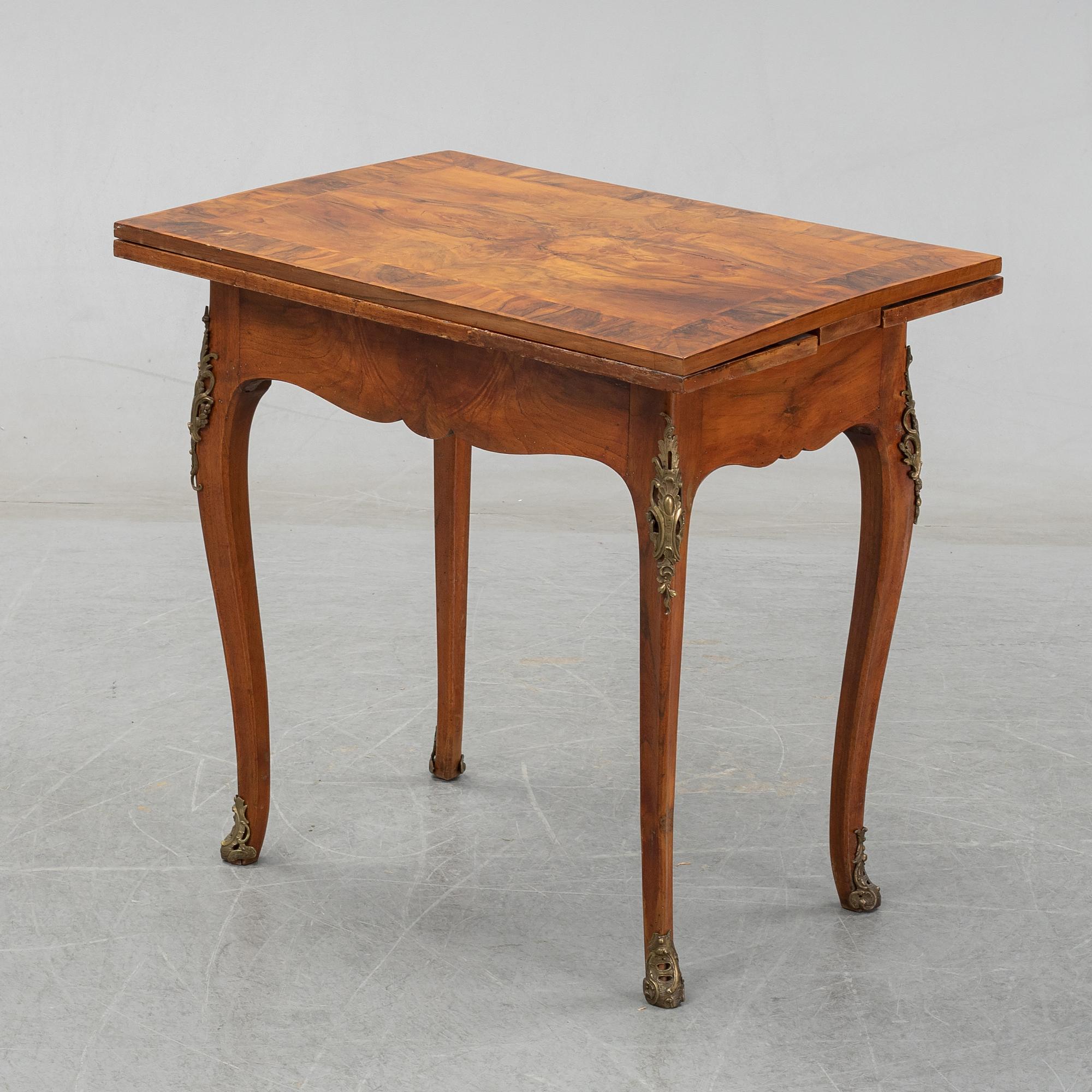 A rococo style card table. early 20th Century.