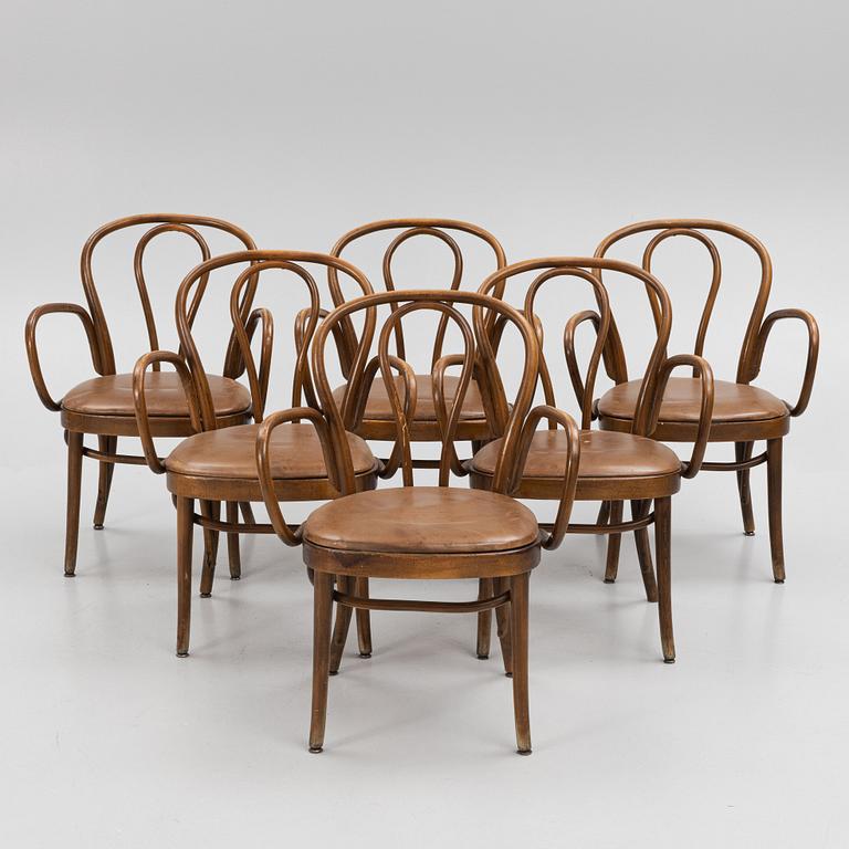 A set of six chairs, second half of the 20th Century.