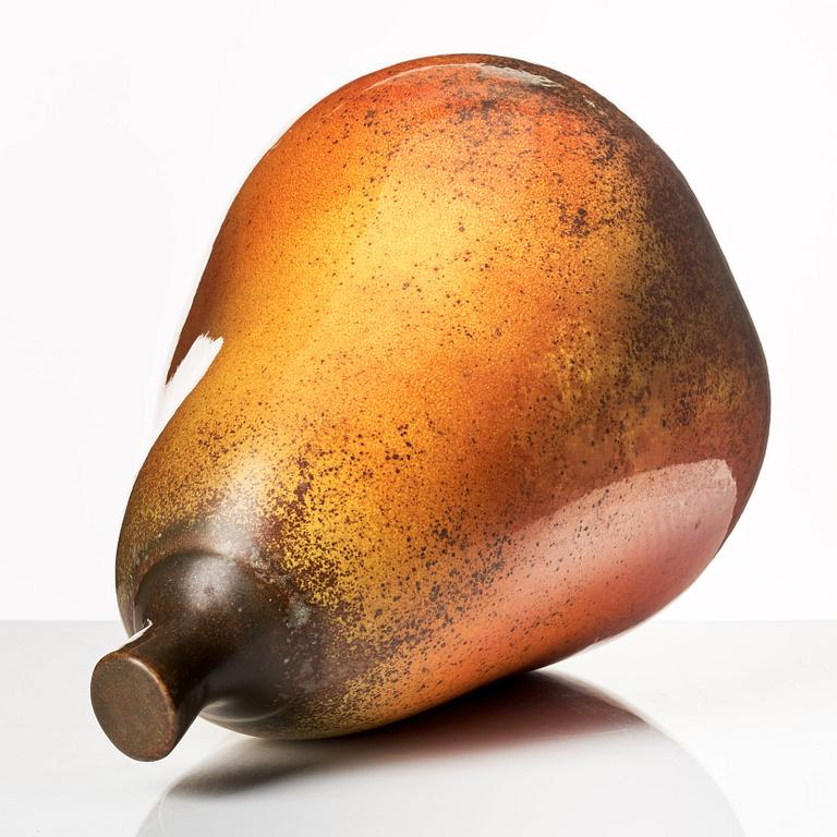 Hans Hedberg, a faience sculpture of a large pear, Biot, France.