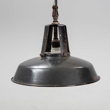 A metal ceiling light, 20th century.