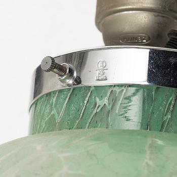 Karl Wiedmann, an "Ikora" table lamp, WMF/Württembergische Metallwarenfabrik, Art Deco 1930s/1940's, Germany.