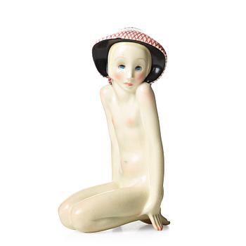 111. Helen König Scavini, a "Nudino" ceramic figure, Lenci, Italy 1930's.