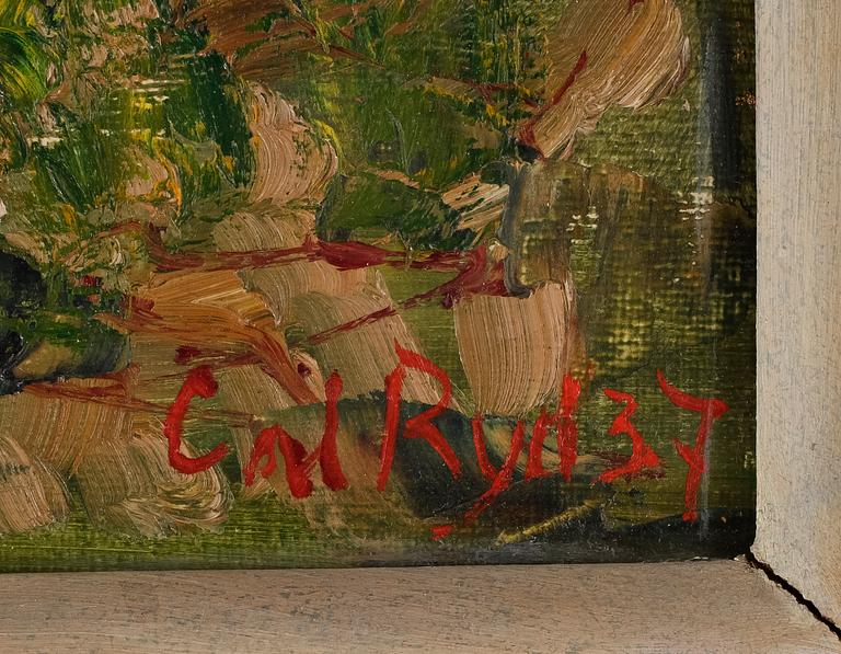 CARL RYD, olja på pannå, signerad och daterad 37.