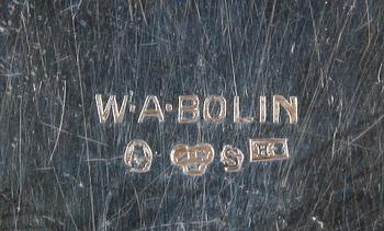 BÄGARE, 8 st, silver, bla Borgila och WA Bolin. 1930-50-tal.