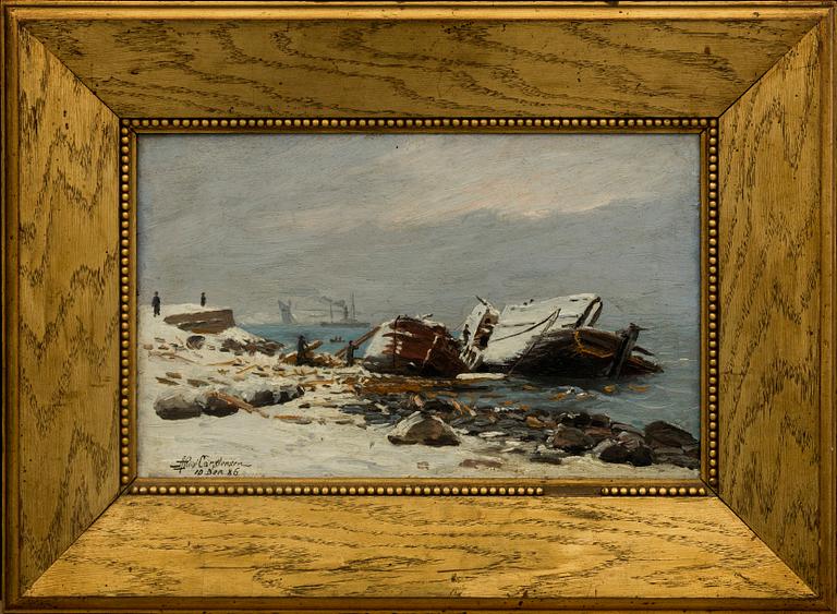 ANDREAS RIIS-CARSTENSEN, oil on panel signed and dated.