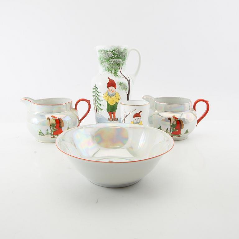Jug, bowl, and glass 5 dl, including Czech Republic, mid-20th century glass.