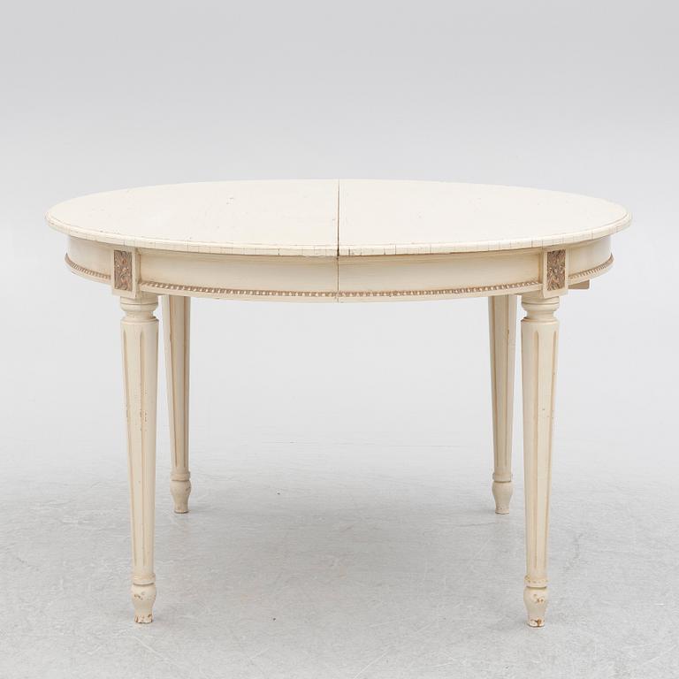 Dining group, 10 pieces, Gustavian style, 20th century.