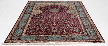 A Tabriz carpet, north-western Iran, figural, c. 270 x 180 cm.