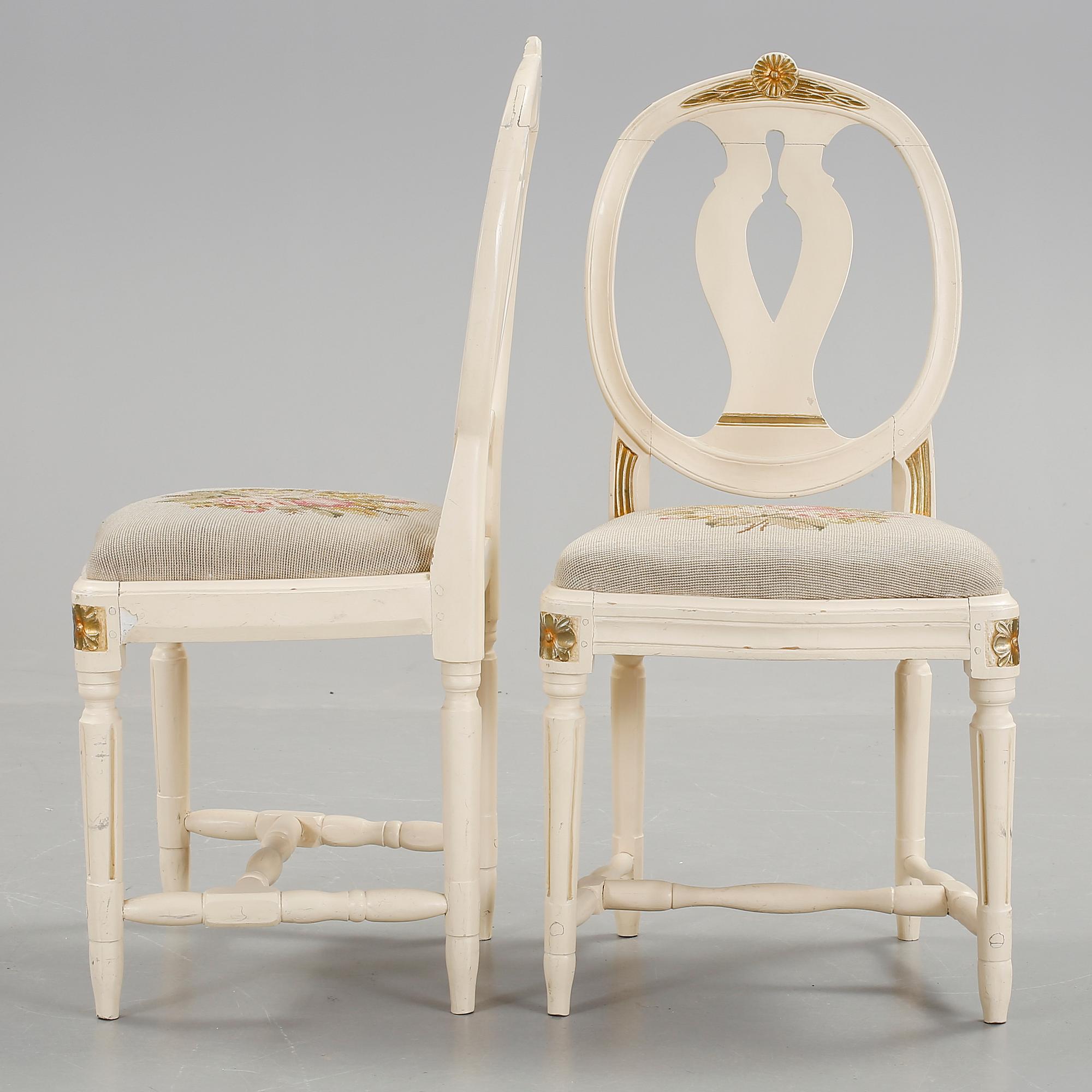 STOLAR, ett par, Gustavianska, 1700-talets slut.