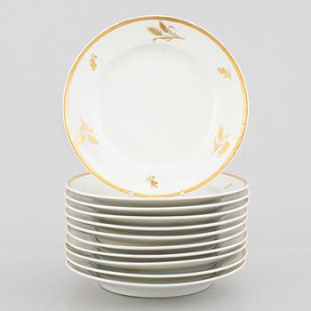 A set of eleven German porcelain plates, Fürstenberg, 19th century.
