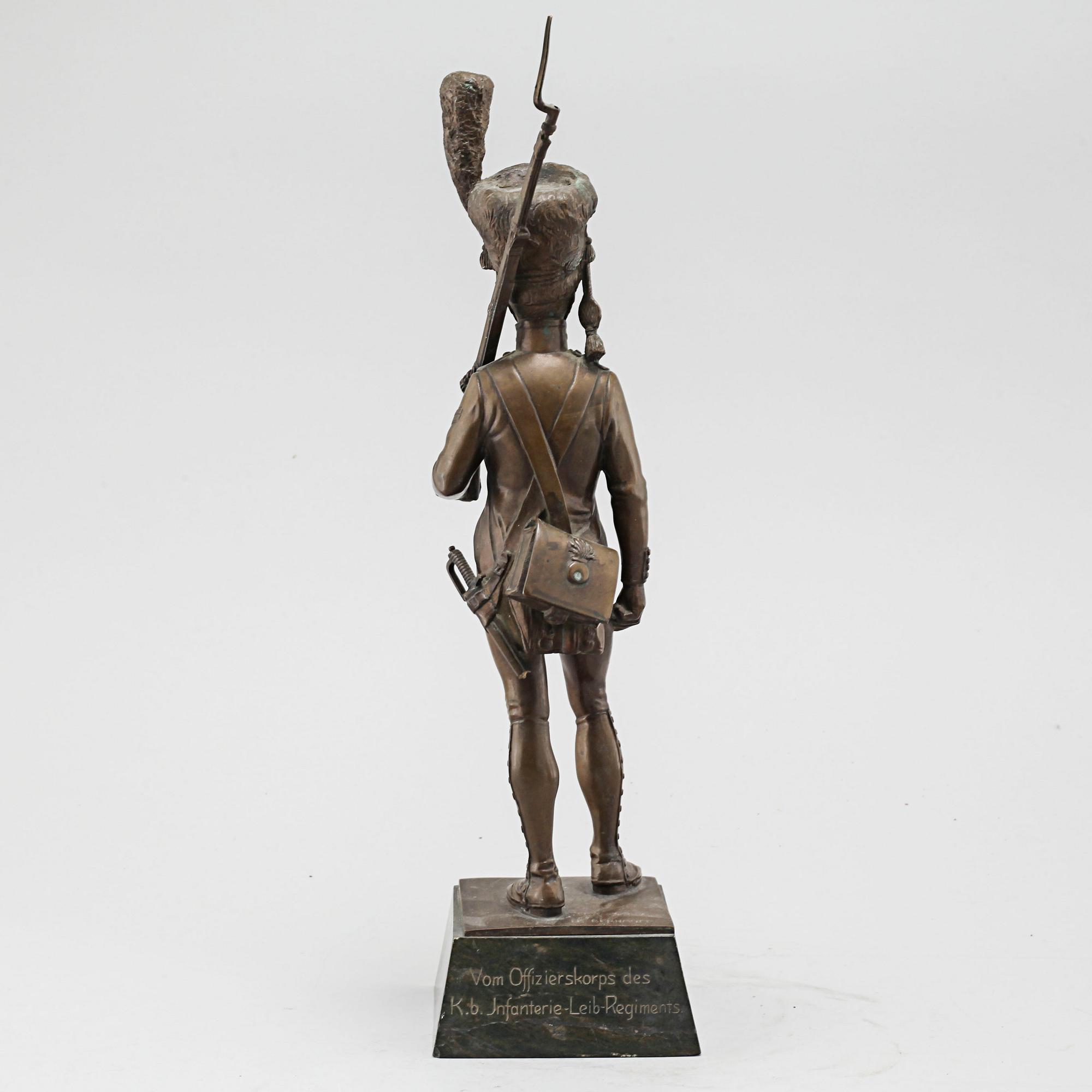 after, patinated bronze, signed.