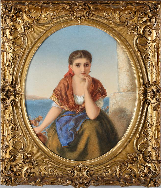 AGNES ROSE BOUVIER, akvarell, signerad, 1800-tal.